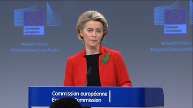 EU Commission President Ursula von der Leyen hinted that measures could be taken if the UK didn't reciprocate on vaccine distribution.